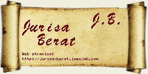 Juriša Berat vizit kartica